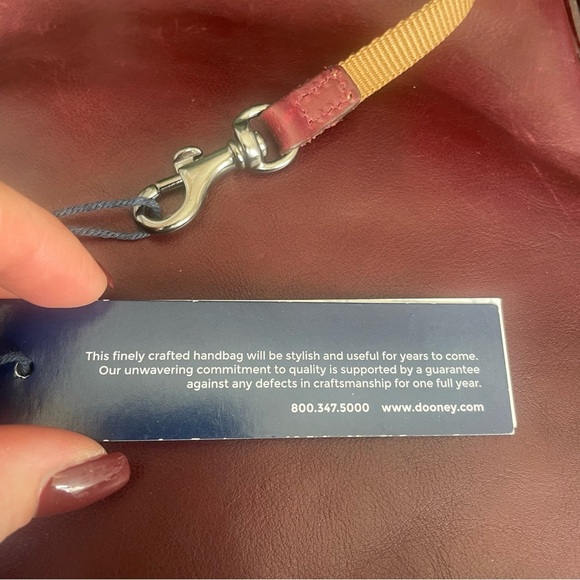 Dooney & Bourke Crimson Red Crossbody Huntington Letter Carrier Bag - Picture 11 of 12